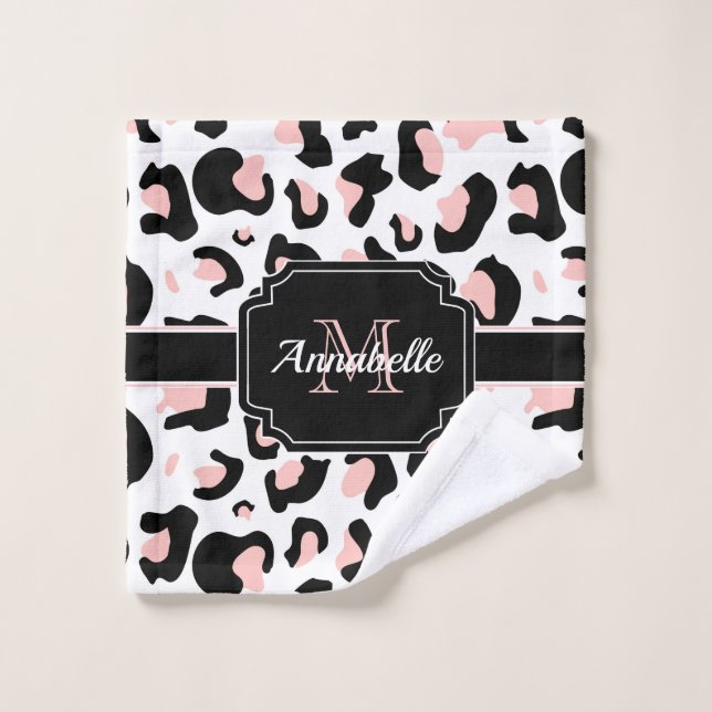 Empreinte de léopard rose (Gant de toilette)