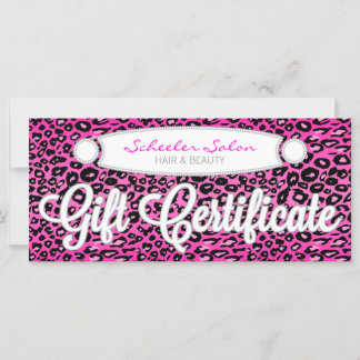 Empreinte de léopard rose - Certificat cadeau pers