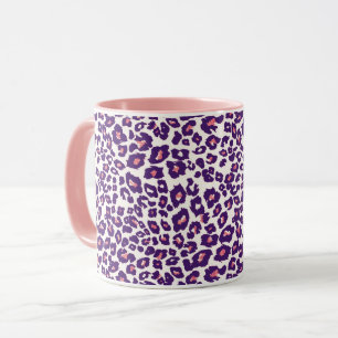 Empreinte de léopard rose et pourpre, Mug sauvage