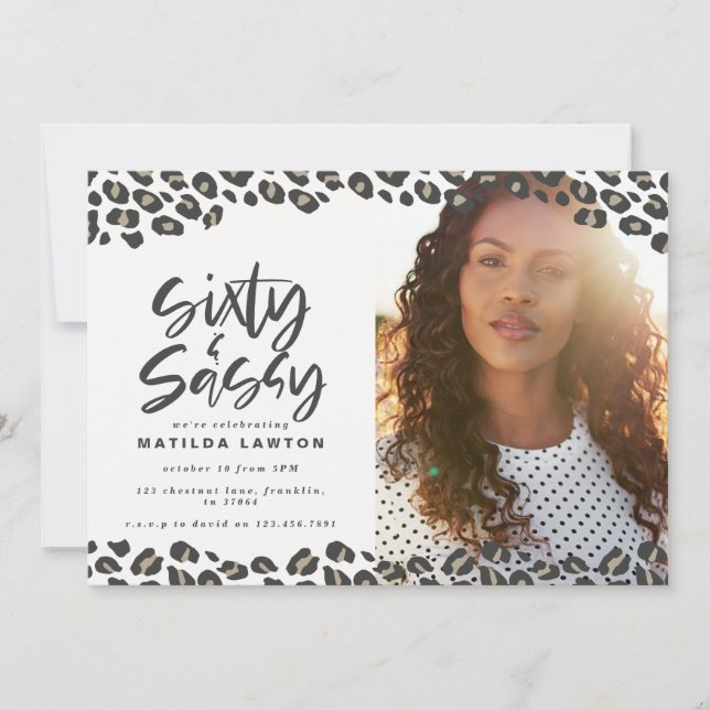 Empreinte de léopard soixante et sassy 60e anniver (Devant)