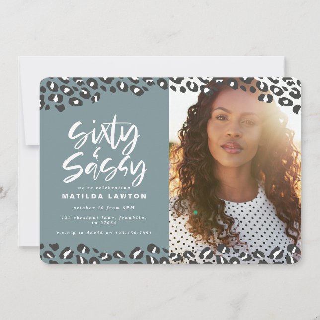 Empreinte de léopard soixante et sassy 60e anniver (Devant)