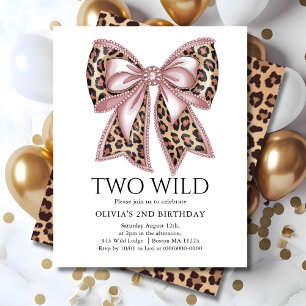 Empreinte de léopard Two Wild Bow 2e Invitation d'