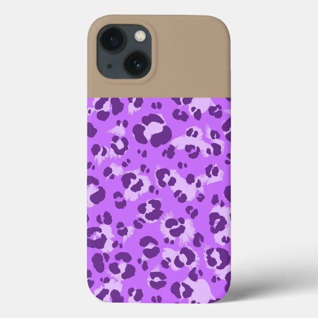 Empreinte de léopard violet - iPhone 6 Coque (Verso)