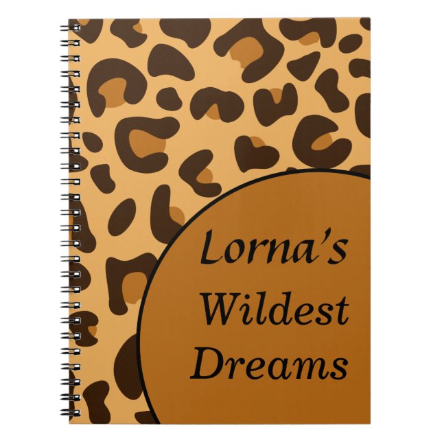 Empreinte de léopard Wilders Dreams Spiral Journal (Devant)