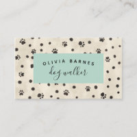 Empreinte de patte brushstroke motif chien carte d