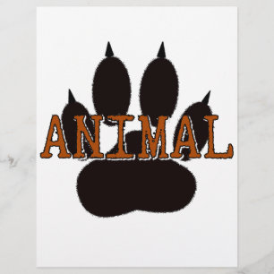 Empreinte de patte d'animal noir