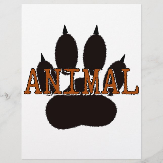 Empreinte de patte d'animal noir (Devant)