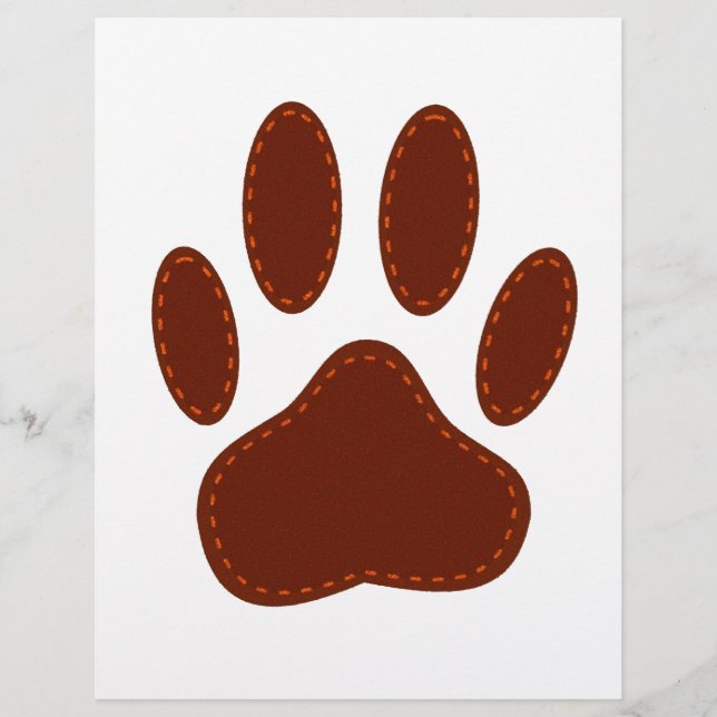 Empreinte de patte de chien à pattes (Devant)