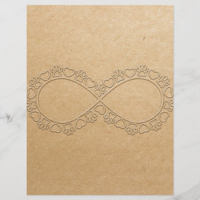 Empreinte de patte de chien Amour Infini (Devant)