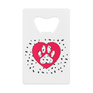 Empreinte de patte de Chien Dalmatien Dans Le Coeu
