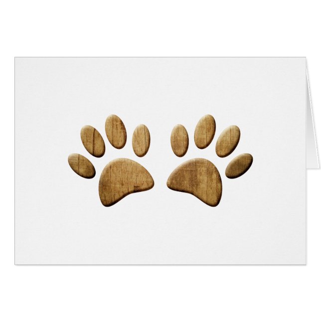 Empreinte de patte de chien de bois (Devant horizontal)