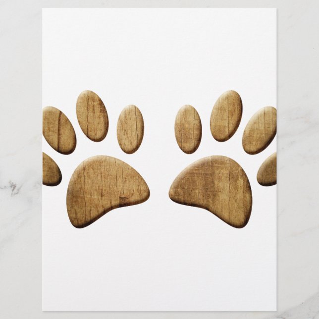 Empreinte de patte de chien de bois (Devant)
