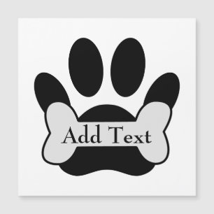 Empreinte de patte De Chien Et Os