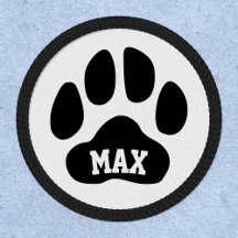 Empreinte de patte de chien Max avec nom personnal