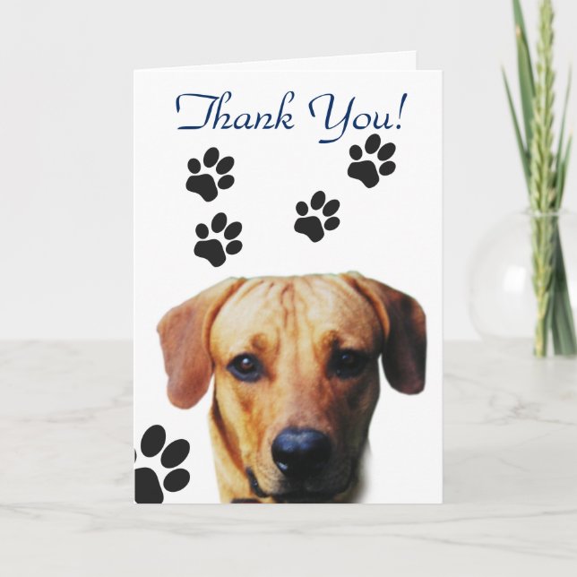 Empreinte de patte de chien Merci (Devant)
