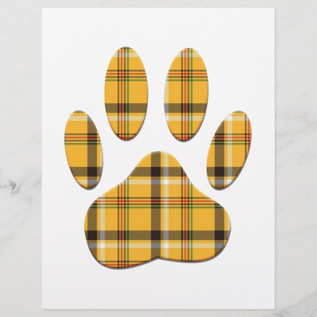 Empreinte de patte de chien Tartan (Devant)