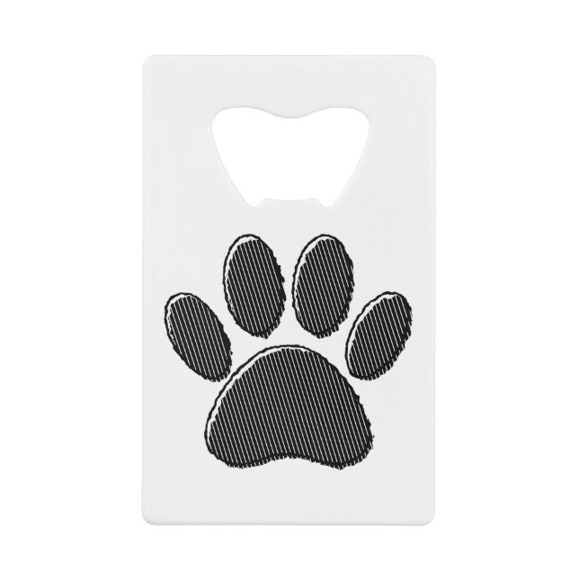 Empreinte de patte de chiot rayé noir et blanc (Devant)