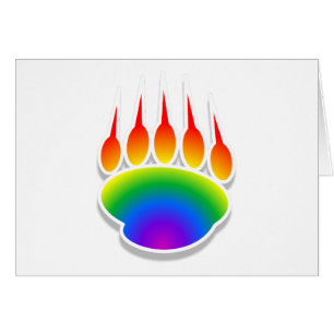 Empreinte de patte de l'ours arc-en-ciel