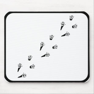Empreinte de patte de rat - tapis de souris
