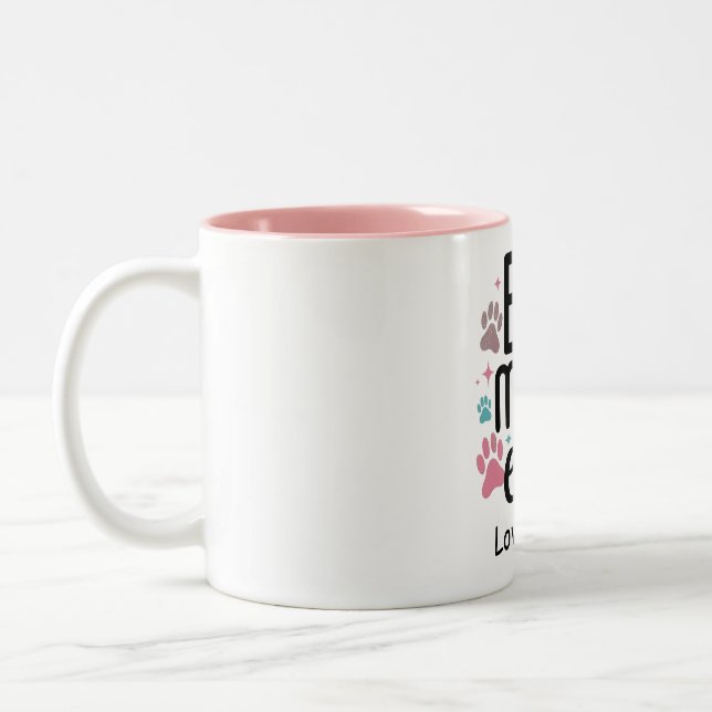 Empreinte de patte Meilleure maman jamais Mug café (Gauche)