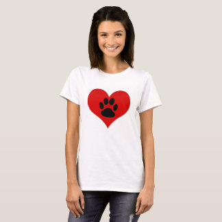 Empreinte de patte sur mon coeur - le T-shirt des