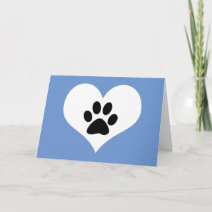 empreinte de patte sur votre coeur carte commémora