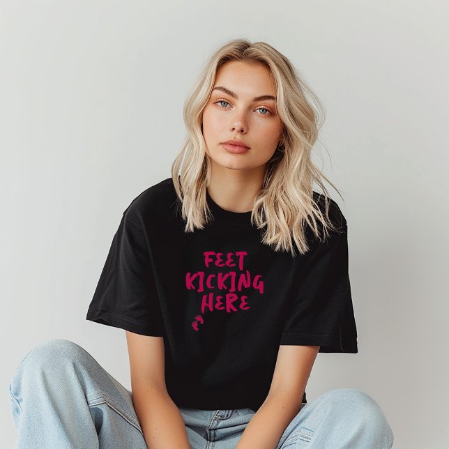 Empreinte gestuelle humoristique bordeaux T-shirt (Créateur téléchargé)