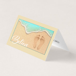 Empreinte pliée en Carte de visite de sable