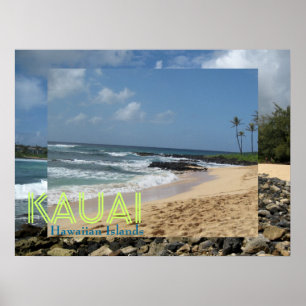 Empreintes à Kauai affiche de style sur toile