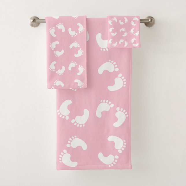 Empreintes Bébé, Pied Bébé, Marches, Fille Rose (En situation)