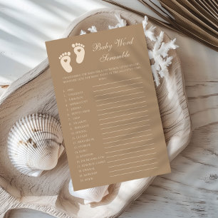 Empreintes Brown Sexe Révéler Baby Word Scramble