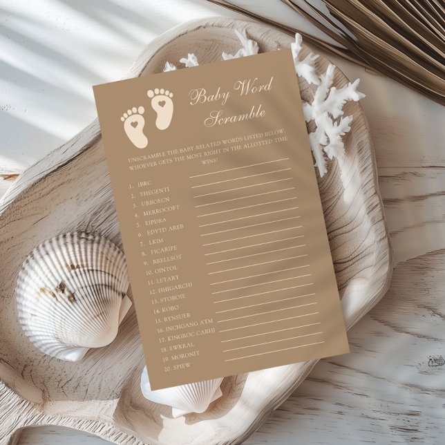 Empreintes Brown Sexe Révéler Baby Word Scramble (Créateur téléchargé)