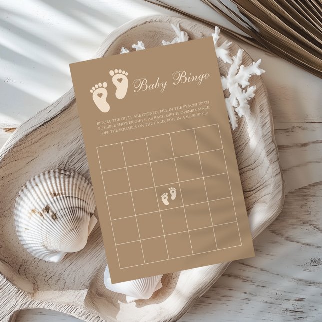 Empreintes Brown Sexe Révéler Bingo Bébé Jeu (Créateur téléchargé)