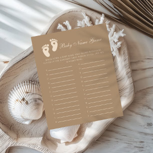 Empreintes Brown Sexe Révéler Nom du bébé Jeu