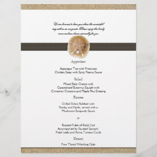Empreintes dans le menu Mariage Sable
