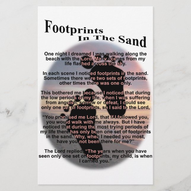 Empreintes dans le sable (Devant)