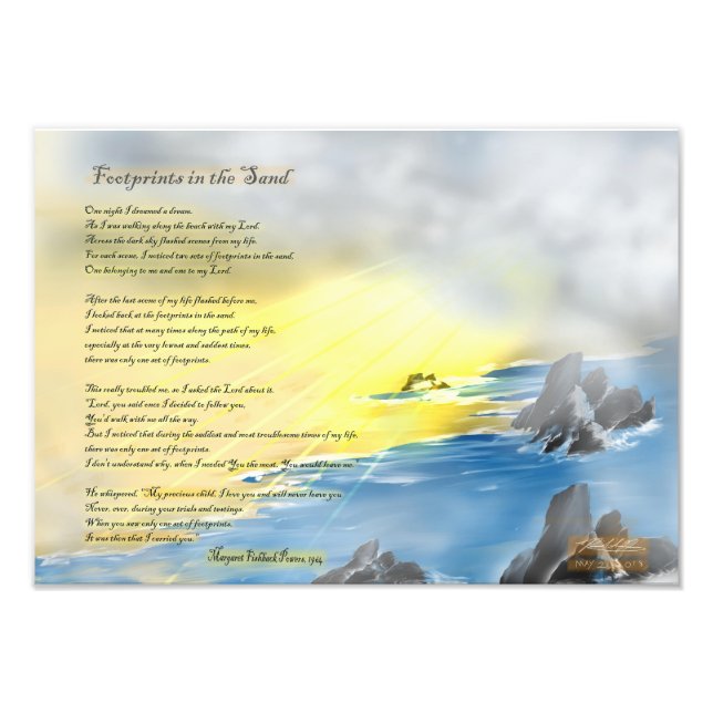 Empreintes dans le sable Photographie (Devant)