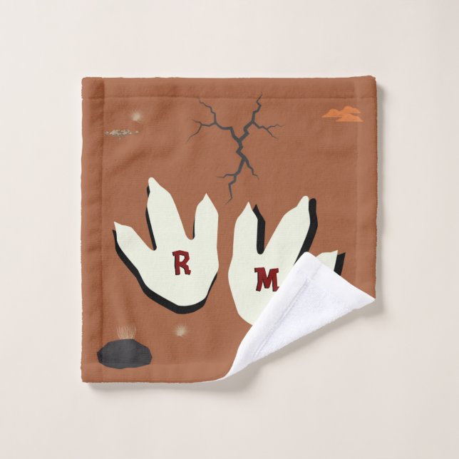 Empreintes de dinosaures (Gant de toilette)