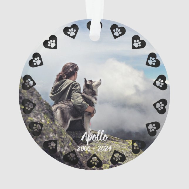 Empreintes de l'amour personnalisable Photo Pet Me (dos)