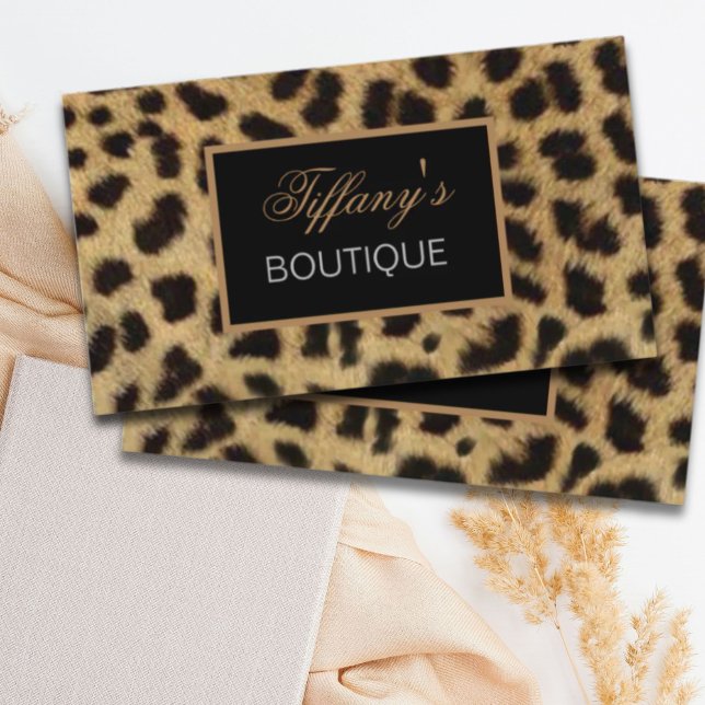 empreintes de léopard safari moderne Cartes de vis (modern safari fashion leopard print Business Cards)
