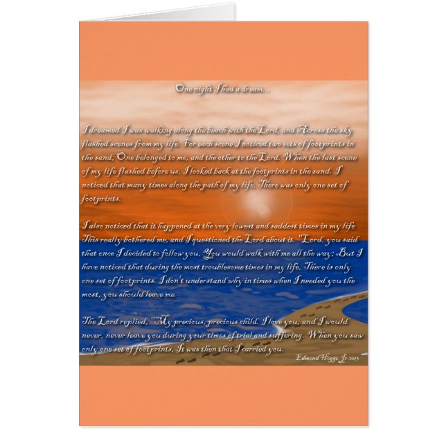 Empreintes de pas dans le poème de sable (Devant)