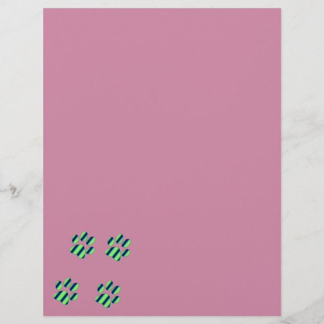 Empreintes de patte bleu-vert (Devant)