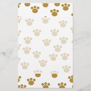 Empreintes de pattes animaux. Motif Brown et blanc