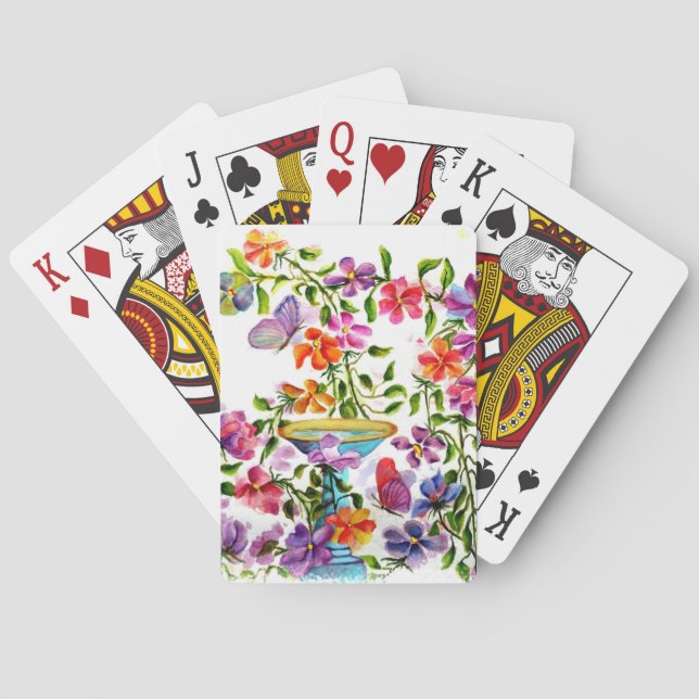 EMPREINTES DE PATTES BAIN D'OISEAU CARTES DE JEU (dos)