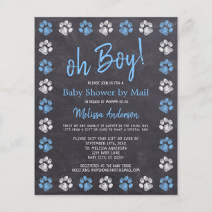 Empreintes de pattes Budget Baby shower Blue Boy p