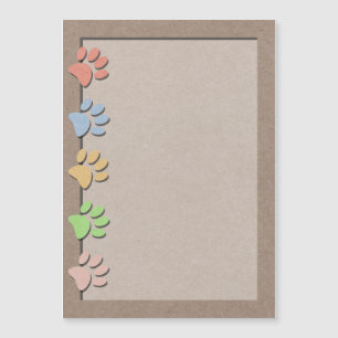 Empreintes de pattes de chien Faux Kraft Papier Te