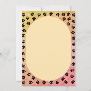 Empreintes de pattes de chien Forme ovale Style Vi