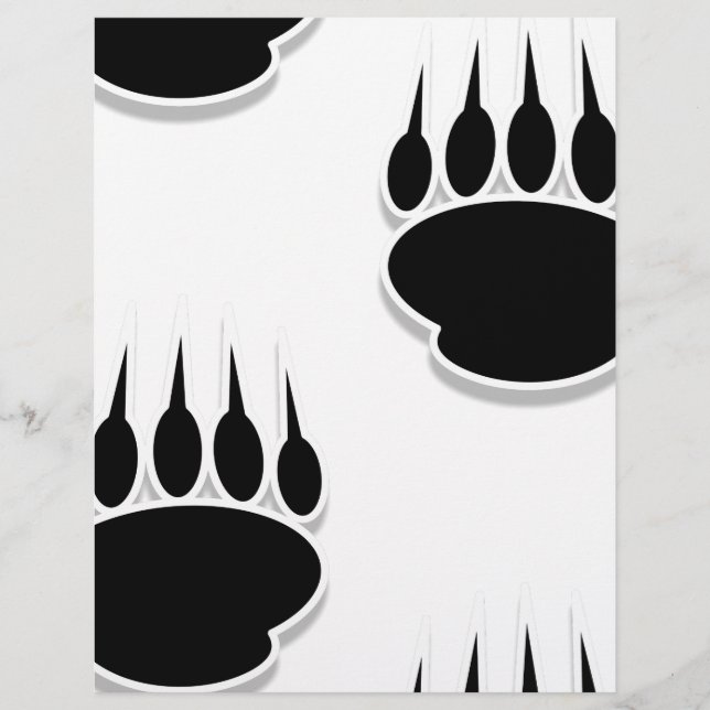 Empreintes de pattes de l'ours noir (Devant)