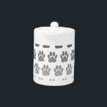 Empreintes de pattes dégradés en noir et blanc et<br><div class="desc">Empreinte de patte de chien dans des couleurs dégradées (blanc,  gris et noir). Design original.</div>