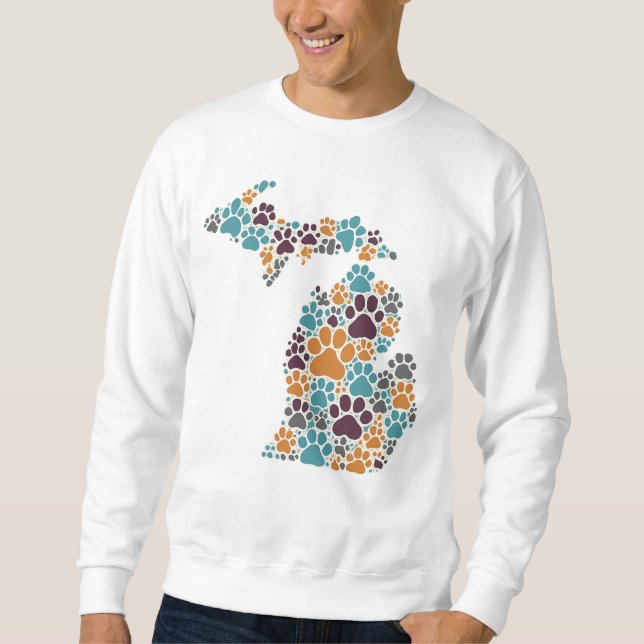 Empreintes de pattes du Michigan Sweatshirt de bas (Devant)
